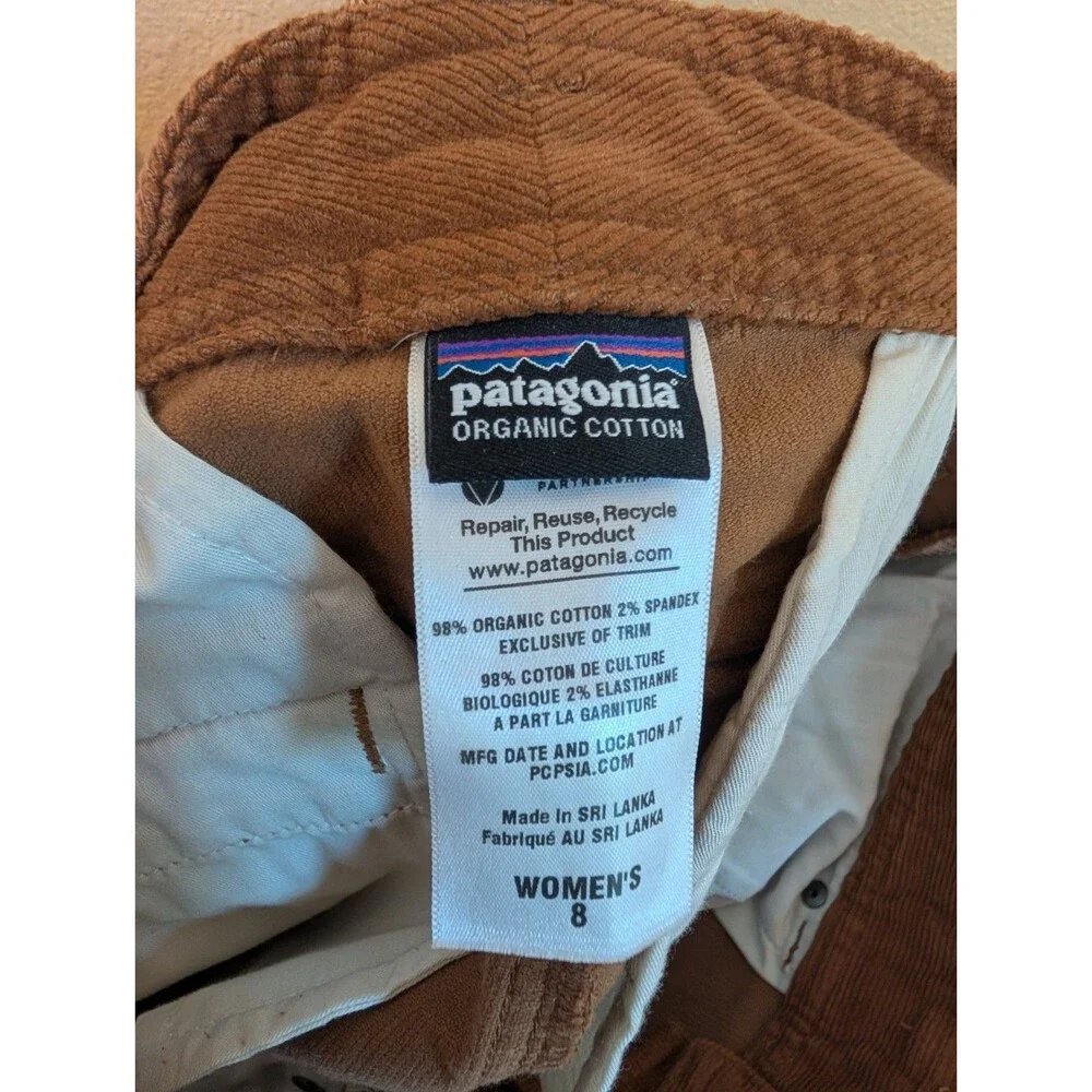 Patagonia Corduroy Mini Skirt Womens 8 Rust Orange Organic Cotton Fall Gorpcore